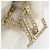 Collana con pendente Louis Vuitton in metallo dorato e strass - vista 4