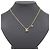 Collana con pendente Louis Vuitton in metallo dorato e strass - vista 7