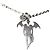 Collana Undercover con ciondolo figura alata in argento 925
