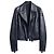 Chanel 12P gesteppte Leder-Bikerjacke - Dunkelblau Petrol FR 36