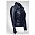 Chanel 12P gesteppte Leder-Bikerjacke - Dunkelblau Petrol FR 36 - Ansicht 6