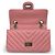Timeless Chanel 2.55 Reissue Mini Flap de piel de becerro chevron rosa - vista 8