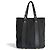 Zucchino Fendi Monogram Shopper-Tasche aus schwarzem Leder