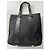 Zucchino Fendi Monogram Shopper-Tasche aus schwarzem Leder - Ansicht 3