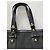 Zucchino Fendi Monogram Shopper-Tasche aus schwarzem Leder - Ansicht 4