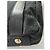 Zucchino Fendi Monogram Shopper-Tasche aus schwarzem Leder - Ansicht 8