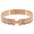 Hermès Bracciale Hermes Clic H GM in Beige e Oro Rosa