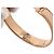 Hermès Bracciale Hermes Clic H GM in Beige e Oro Rosa - vista 5