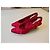 Fendi Slingback-Heels aus rotem Satin - Ansicht 2