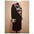 Cappotto Brioni in lana nera con collo in pelliccia - vista 3