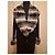 Cappotto Brioni in lana nera con collo in pelliccia - vista 9