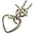 Hermès Collana a catena Hermes in argento sterling 925 con logo cuore