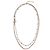 Collana lunga Chanel metallo dorato perle bianche e pelle rosa