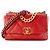 CHANEL - Borsa a tracolla Chanel 19 in pelle liscia rossa