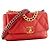 CHANEL - Borsa a tracolla Chanel 19 in pelle liscia rossa - vista 2