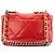 CHANEL - Borsa a tracolla Chanel 19 in pelle liscia rossa - vista 3