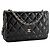 CHANEL - Classic/Timeless Chanel Wallet On Chain Schultertasche aus schwarzem Lackleder - Ansicht 2