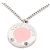 Courreges COURRÈGES - Collana Courrèges in metallo argentato e smalto rosa - vista 2