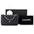 CHANEL - Classic/Timeless Chanel Wallet On Chain Schultertasche aus glattem dunkelblauem Leder - Ansicht 11
