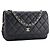 CHANEL - Classic/Timeless Chanel Wallet On Chain Schultertasche aus glattem dunkelblauem Leder - Ansicht 2