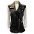 Chaleco Moto de Cuero Negro Michael Kors Collection