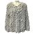 Autre Marque Forte_Forte Shaggy Bouclé Pullover Perlgrau