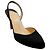 Décolleté Slingback in raso nero Christian Louboutin