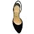 Décolleté Slingback in raso nero Christian Louboutin - vista 4