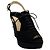 Prada Cuñas slingback de ante negro / pony hair