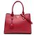 Bolsa Satchel Prada Lux em Saffiano vermelha com acabamento em couro de bezerro macio