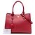 Bolsa Satchel Prada Lux em Saffiano vermelha com acabamento em couro de bezerro macio - vista 10
