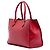 Bolsa Satchel Prada Lux em Saffiano vermelha com acabamento em couro de bezerro macio - vista 2