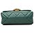Borsa a tracolla Chanel Mini Lambskin Diamond Lock verde - vista 3