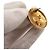 Orecchini a pressione rotondi placcati oro Chanel CC Gold - vista 4