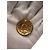Orecchini a pressione rotondi placcati oro Chanel CC Gold - vista 8