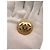 Orecchini a pressione rotondi placcati oro Chanel CC Gold - vista 9