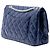 Borsa a tracolla Chanel Reissue 2.55 Double Flap 227 in vernice matelassé blu effetto stropicciato - vista 2