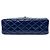 Borsa a tracolla Chanel Reissue 2.55 Double Flap 227 in vernice matelassé blu effetto stropicciato - vista 3