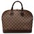 Bolso de mano Louis Vuitton Damier Ebene Alma PM Marrón
