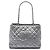 Borsa Chanel Small Quilted Metallic Aged Calfskin Chain Me Tote Argento