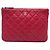 Clutch Chanel Small Quilted Lambskin O Case Roja