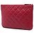 Clutch Chanel Small Quilted Lambskin O Case Roja - vista 2