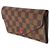 Portafoglio Josephine Louis Vuitton in canvas Damier Ebene rosso - vista 3