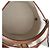 Céline Bolsa Bucket 16 Celine em jacquard têxtil riscado bege e castanho - vista 5