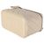 Piccola borsa vanity Chanel in pelle d'agnello matelassé beige con manico superiore e catena - vista 6