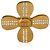 Gabrielle Broche Chanel CC Cruz 2002 chapado en oro