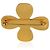 Gabrielle Broche Chanel CC Cruz 2002 chapado en oro - vista 4