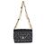 Gabrielle Borsa a patta Chanel Mini Medallion in pelle d'agnello matelassé nera con multi-catene - vista 5