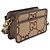 Dionysus Bolsa Mini Messenger Gucci em lona Jumbo GG Camel, couro de bezerro texturizado Dollar e faixa Web - vista 2