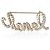 Gabrielle Broche Chanel 2019 chapado en oro con script, perlas falsas y strass - vista 2